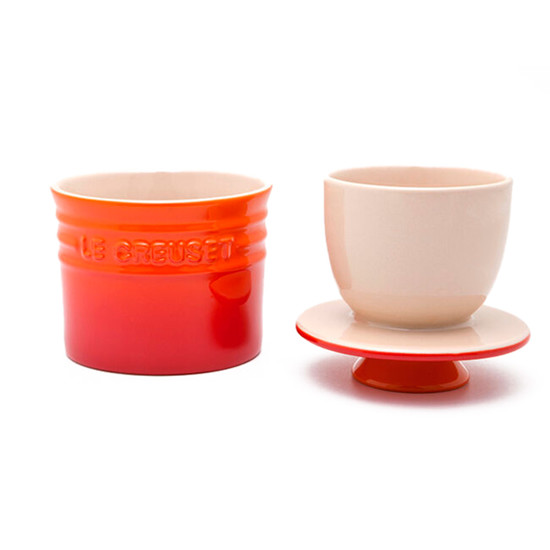 Imagem PORTA MANTEIGA EM CERÂMICA 170ML LARANJA 10,7X9,9 CM - LE CREUSET