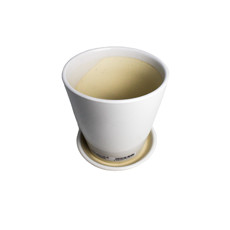 Imagem de VASO MÉDIO DECORATIVO EM CERÂMICA BRANCA 16X16 CM - GRILLO 968497 - Grillo Ltda