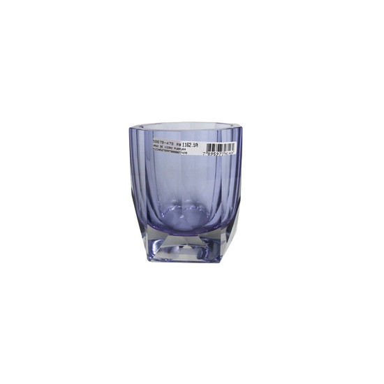 Imagem MINI VASO DECORATIVO DE VIDRO NA COR PÚRPURA 13X11 CM - GRILLO 58678