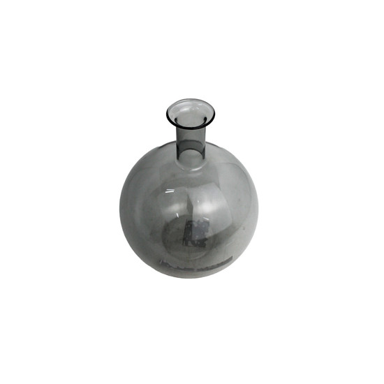 Imagem VASO DECORATIVO REDONDO EM VIDRO CINZA 20X14 CM - GRILLO 59027-317