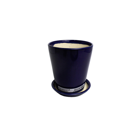 Imagem VASO PEQUENO DECORATIVO EM CERÂMICA AZUL MARINHO 13X12 CM - GRILLO 968501