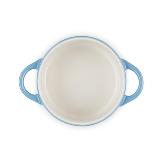 Imagem MINI COCOTTE EM CERÂMICA AZUL CHAMBRAY COM TAMPA 250ML  8X14X11 CM - LE CREUSET