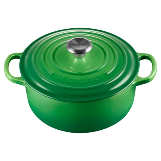Imagem PANELA REDONDA VERDE BAMBOO EM FERRO FUNDIDO COM TAMPA 1,8L 13,4X25X19 CM LE CREUSET