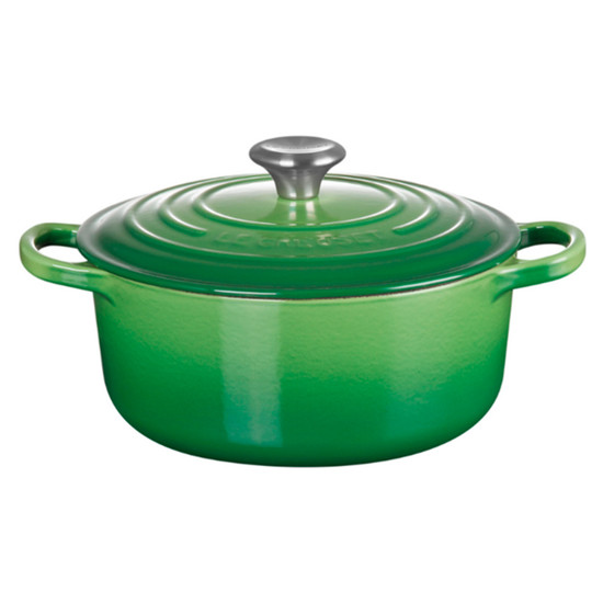 Imagem PANELA REDONDA VERDE BAMBOO EM FERRO FUNDIDO COM TAMPA 1,8L 13,4X25X19 CM LE CREUSET