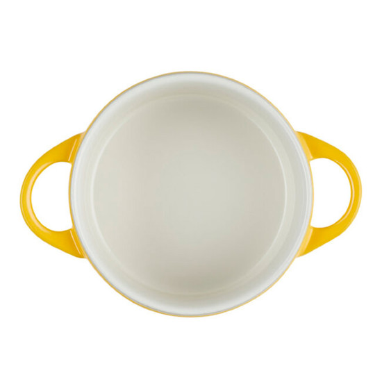 Imagem MINI COCOTTE EM CERÂMICA AMARELO NÉCTAR COM TAMPA 250ML  8X14X11 CM - LE CREUSET