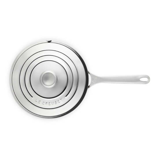 Imagem FRIGIDEIRA SAUTE COM TAMPA  3-PLY EM INOX 11X24X24 CM - LE CREUSET