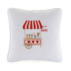 Imagem de ALMOFADA DECORATIVA INFANTIL TUTTE BELLE BRANCA EM ALGODÃO 45X45 CM - TRUSSARDI - Karsten S.A 