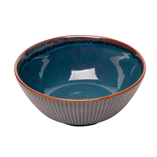 Imagem BOWL DE CERÂMICA AZUL LINEAR 16X16X7 CM