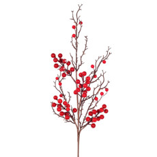 Imagem de HASTE DE BERRIES VERMELHAS EM ISOPOR 76X13X6 CM - GRILLO 56984 - Grillo Ltda