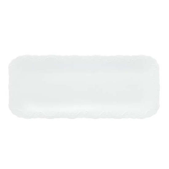 Imagem TRAVESSA RETANGULAR DURABLE EM PORCELANA BRANCA 41X17X3 CM - WOLFF