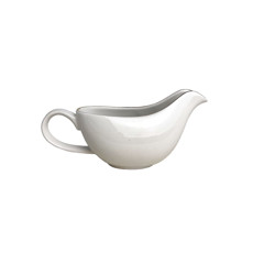 Imagem de MOLHEIRA ROYAL EM PORCELANA BRANCA COM BORDA DOURADA 450 ML 11X23X9 CM - Etilux Industria E Comercio Ltda