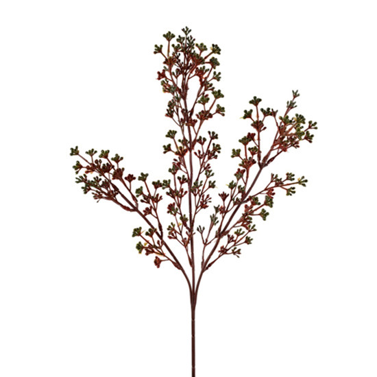 Imagem HASTE DE BERRIES VERDE DECORATIVA PERMANENTE EM PLÁSTICO MOLDÁVEL 65X9 CM - GRILLO