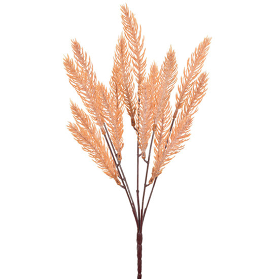 Imagem HASTE DE FOLHAGEM LARANJA DECORATIVA PERMANENTE EM PLÁSTICO MOLDÁVEL 35X10CM GRILLO