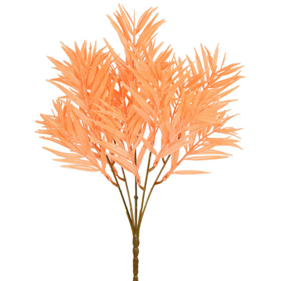 Imagem HASTE DE FOLHAGEM PERMANENTE DECORATIVA DE PALMEIRA COR PÊSSEGO 31X18 CM - GRILLO