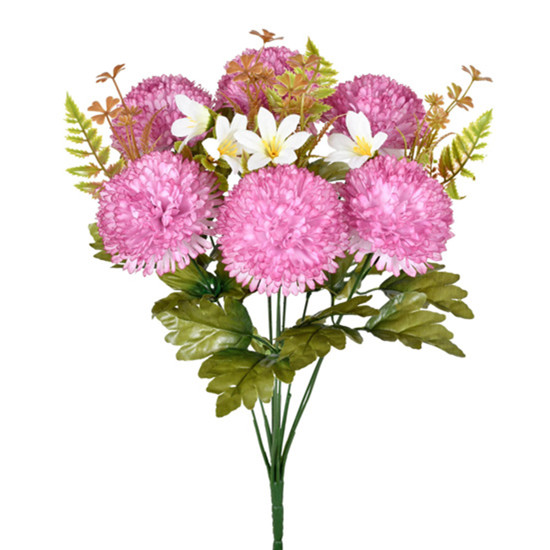 Imagem BUQUÊ DE CRISÂNTEMO LAVANDA PERMANENTE DECORATIVO EM PLÁSTICO 40X15 CM - GRILLO