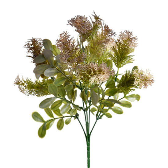 Imagem BUQUÊ DE FOLHAS PERMANENTE LAVANDA OUTONO EM PLÁSTICO MOLDÁVEL 36X23 CM - GRILLO
