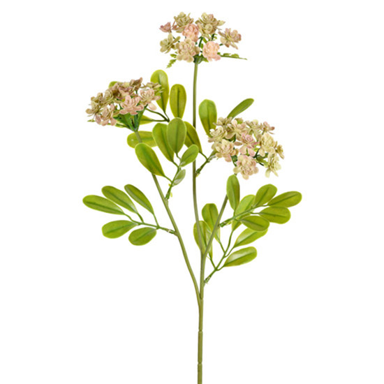 Imagem HASTE DECORATIVA PERMANENTE DE SUCULENTA ROSA E VERDE EM PLÁSTICO 64X15 CM - GRILLO