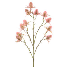 Imagem de HASTE DE BOTÕES SILVESTRE ROSA E VERDE DECORATIVO EM PLÁSTICO MOLDÁVEL 65X15CM GRILLO - Grillo Ltda