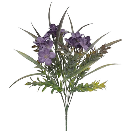 Imagem BUQUÊ DECORATIVO PERMANENTE DE AMEIXEIRA COR LAVANDA EM PLÁSTICO 36X17 CM - GRILLO