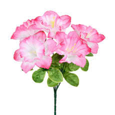 Imagem de BUQUÊ DECORATIVO PERMANENTE DE HIBISCUS ROSA EM PLÁSTICO MOLDÁVEL 21X17 CM - GRILLO - Grillo Ltda