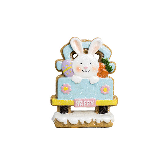 Imagem ENFEITE DE PÁSCOA EM RESINA COLORIDO COM GLITTER 11X9X3 CM - CROMUS