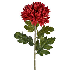 Imagem de HASTE DECORATIVA PERMANENTE DE CRISÂNTEMO LARANJA EM PLÁSTICO E CETIM 72X23 CM GRILLO - Grillo Ltda