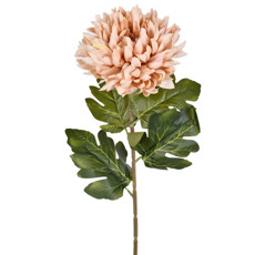 Imagem de HASTE DECORATIVA PERMANENTE DE CRISÂNTEMO MARROM EM PLÁSTICO E CETIM 72X23CM GRILLO - Grillo Ltda