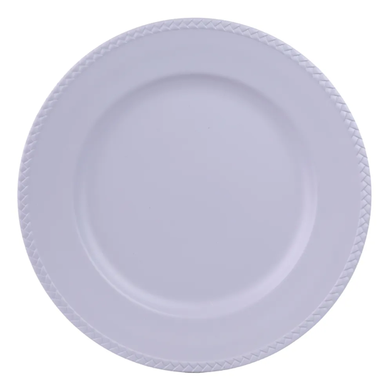 Imagem SOUSPLAT DE BORDA TRANÇADA EM PLÁSTICO COR LILÁS 33 CM - CROMUS