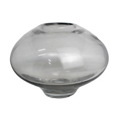 Imagem de VASO REDONDO DECORATIVO EM VIDRO TRANSPARENTE 23X28 CM - GRILLO 58689 - Grillo Ltda