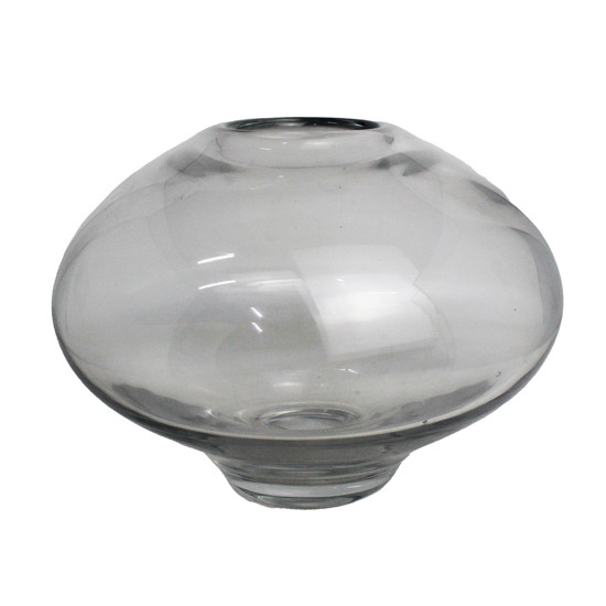 Imagem VASO REDONDO DECORATIVO EM VIDRO TRANSPARENTE 23X28 CM - GRILLO 58689
