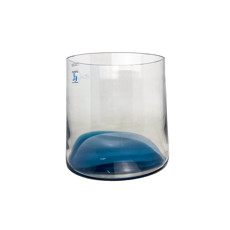 Imagem de VASO FUNDO DE VIDRO DECORATIVO COM DETALHES AZUL 20X19 CM - 6f Decoracoes Imp E Exp E Com Ltda