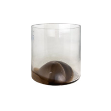 Imagem de VASO FUNDO DE VIDRO DECORATIVO COM DETALHES MARROM 20X19 CM - 6f Decoracoes Imp E Exp E Com Ltda