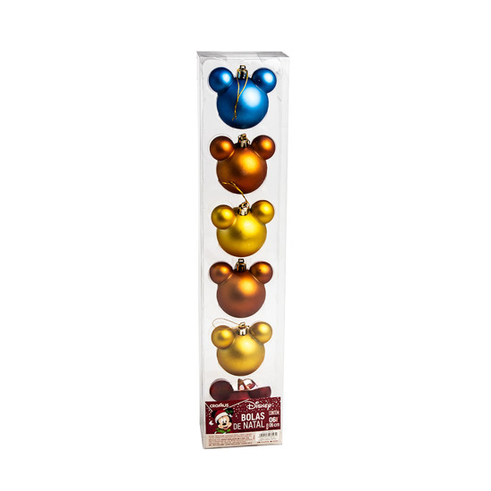 Imagem JOGO DE 6 BOLAS DECORATIVAS NATALINAS COLORIDAS EM PLÁSTICO 6CM
