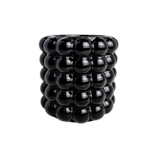 Imagem de VASO DECORATIVO EM CERÂMICA PRETO 13X13 CM - GRILLO 59202 - Grillo Ltda