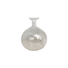 Imagem de VASO DECORATIVO FORMATO BOTIJA EM VIDRO TRANSPARENTE 14X11 CM - Grillo Ltda