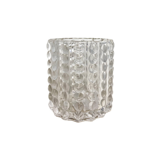 Imagem VASO DECORATIVO EM VIDRO TRANSPARENTE 9X9 CM