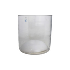 Imagem de VASO FUNDO DE VIDRO DECORATIVO COM DETALHES BRANCO 20X19 CM - 6f Decoracoes Imp E Exp E Com Ltda