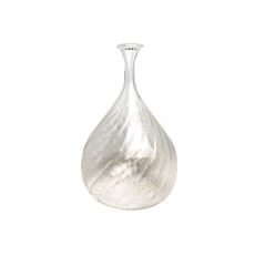 Imagem de VASO DECORATIVO FORMATO BOTIJA EM VIDRO TRANSPARENTE 18X10 CM - Grillo Ltda