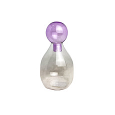 Imagem de VASO DE VIDRO DECORATIVO TRANSPARENTE 20X9 CM - Grillo Ltda