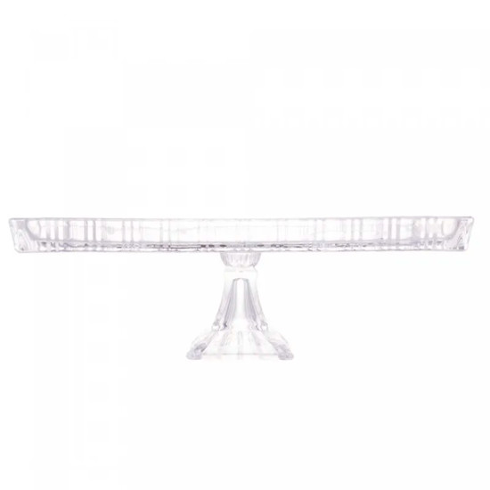 Imagem TRAVESSA DRAGON RETANGULAR EM CRISTAL COM PÉ 10X34X15 CM - LYOR
