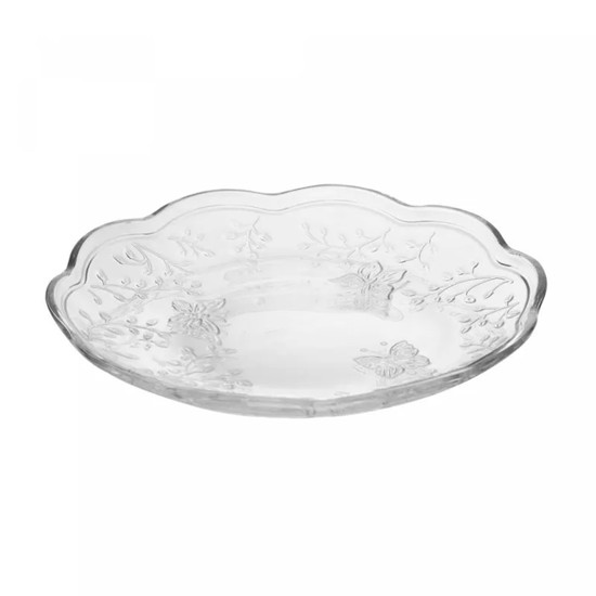 Imagem PRATO PARA SOBREMESA NEW BUTTERFLY EM CRISTAL 20 CM - LYOR