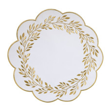 Imagem de JOGO AMERICANO RAMOS TELA BRANCA COM BORDADO DOURADO 40 CM - SUVA COLLETIONS - Suva Collections Eireli