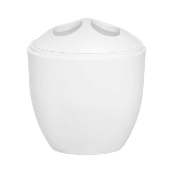 Imagem PORTA ESCOVA COM TAMAP SPOOM COZA EM POLIESTIRENO BRANCO 20X10X7 CM - COZA
