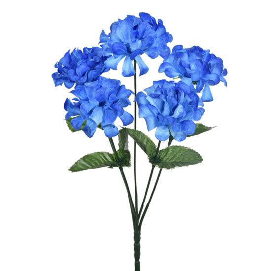 Imagem BUQUÊ DECORATIVO DE CRISÂNTEMO AZUL EM PLÁSTICO MOLDÁVEL 31X13 CM - GRILLO