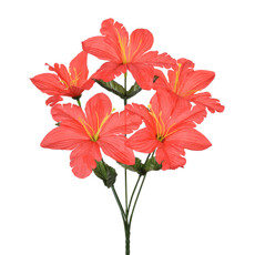 Imagem de BUQUÊ DECORATIVO DE LÍRIOS VERMELHO EM PLÁSTICO MOLDÁVEL 36X15 CM - GRILLO - Grillo Ltda
