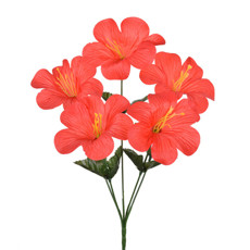 Imagem de BUQUÊ DECORATIVO DE GLORIOSA VERMELHA EM PLÁSTICO MOLDÁVEL 34X18 CM - GRILLO - Grillo Ltda