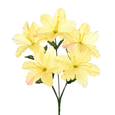 Imagem de BUQUÊ DECORATIVO DE LÍRIOS AMARELOS EM PLÁSTICO MOLDÁVEL 36X15 CM - GRILLO - Grillo Ltda