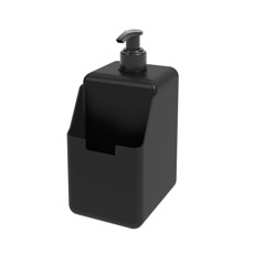 Imagem de DISPENSER PARA DETERGENTE E ESPONJA SINGLE 500ML EM POLIPROPILENO PRETO - COZA - Brinox Metalurgica S  A