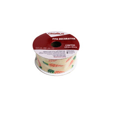 Imagem de FITA ARAMADA DECORATIVA ESTAMPA CENOURAS EM POLIÉSTER 3,8CM X 9,14M - CROMUS - Cromus Embalagens Ind E Com Ltda