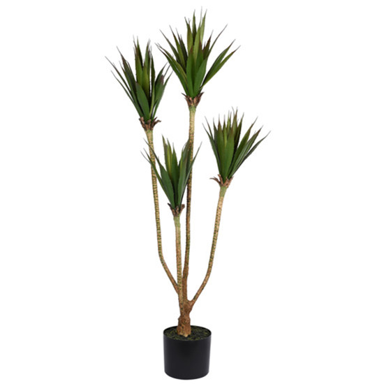 Imagem PLANTA DECORATIVA SISAL COM 4 TRONCOS E FOLHAGEM EM PLÁSTICO VERDE 120X33 CM - GRILLO